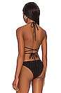 view 5 of 9 Jacquard Tiny Ties Wrap Bikini Top in Black