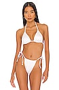 view 1 of 10 HAUT DE MAILLOT DE BAIN TRIANGLE in Metallic White