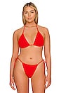 view 1 of 9 Always Fits Tiny Ties Bikini Top in Bright Poppy