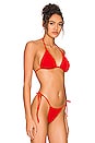 view 3 of 9 Always Fits Tiny Ties Bikini Top in Bright Poppy