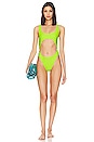 view 1 of 6 Monokini in Electric Lime002