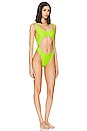 view 3 of 6 Monokini in Electric Lime002