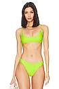 view 1 of 8 HAUT DE MAILLOT DE BAIN in Electric Lime002