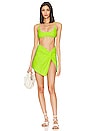 view 7 of 8 Deep Scoop Swim Top in Electric Lime002