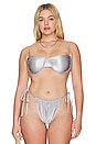 view 2 of 8 Ruched Demi Cup Top in Silver001