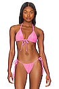 view 1 of 10 HAUT DE MAILLOT DE BAIN AVEC LIEN DEVANT SPARKLE in Knockout Pink001