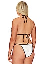view 6 of 8 Varsity Triangle Bikini Top in White001