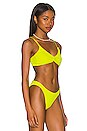 view 3 of 4 Always Fits Twist Bikini Top in Electric Yellow