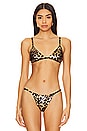 view 1 of 8 Perfect Fit Bikini Top in Gold Leopard001
