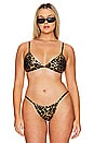 view 2 of 8 Perfect Fit Bikini Top in Gold Leopard001