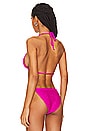 view 5 of 10 Tie Front Tiny Ties Bikini Top in Pink Glow002