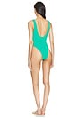 view 5 of 7 Square Neck One Piece Swimsuit in Jade Green001