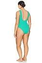 view 6 of 7 Square Neck One Piece Swimsuit in Jade Green001