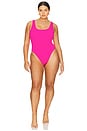 view 2 of 7 Square Neck One Piece Swimsuit in Pink Glow002