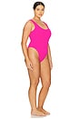 view 4 of 7 Square Neck One Piece Swimsuit in Pink Glow002