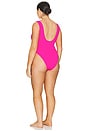 view 6 of 7 Square Neck One Piece Swimsuit in Pink Glow002