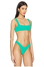 view 3 of 9 Always Fits Khloe Bikini Top in Jade Green001