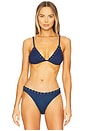 view 1 of 8 Triangle Bikini Top in Swim Denim Rinse001