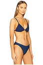 view 3 of 8 Triangle Bikini Top in Swim Denim Rinse001
