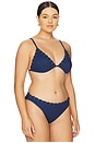 view 4 of 8 Triangle Bikini Top in Swim Denim Rinse001