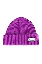 view 2 of 3 Structured Rib Beanie in Royal Purple