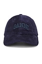 view 2 of 3 Corduroy Cap Hat in Dark Navy