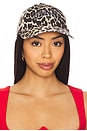 view 1 of 3 Washed Cotton Canvas Embroidered Cap in Leopard