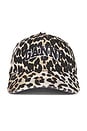 view 2 of 3 Washed Cotton Canvas Embroidered Cap in Leopard