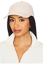 view 1 of 3 Washed Cotton Canvas Embroidered Cap in Egret