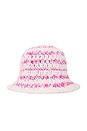 view 2 of 2 Cotton Melange Crochet Bucket Hat in Multicolour