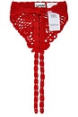 view 3 of 3 Crochet Head Scarf in Goji Berry