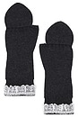 view 1 of 4 Compact Wool Lace Mittens in Phantom