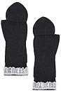 view 2 of 4 Compact Wool Lace Mittens in Phantom