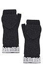 view 4 of 4 Compact Wool Lace Mittens in Phantom