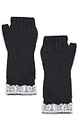 view 5 of 4 Compact Wool Lace Mittens in Phantom