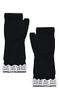 view 4 of 4 Compact Wool Lace Mittens in Sky Captain