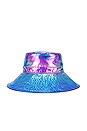 view 3 of 3 Quilted Recycled Tech Bucket Hat in Rainbow