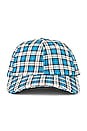 view 3 of 3 CASQUETTE CANVAS in Check Azure Blue