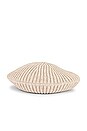 view 3 of 3 Structured Rib Beret in Brazilian Sand