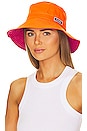 view 1 of 4 Tech Bucket Hat in Vibrant Orange