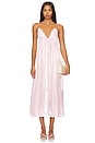 view 1 of 5 Changeant Strap Dress in Chalk Pink