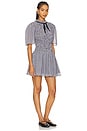 view 2 of 4 Sheer Fluid Check Mini Smock Dress in Black