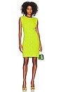 view 1 of 4 Velvet Crochet Mini Dress in Lime Punch