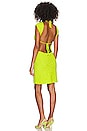 view 3 of 4 Velvet Crochet Mini Dress in Lime Punch
