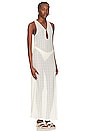 view 2 of 3 Mesh Lace Maxi Dress in Egret
