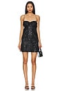 view 1 of 4 Sequin Lace Mini Dress in Black