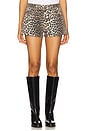 view 1 of 6 Print Denim Hotpants in Leopard