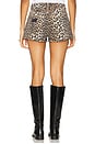 view 4 of 6 Print Denim Hotpants in Leopard