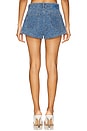 view 4 of 6 Fluffy Denim Shorts in Mid Blue Stone