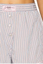 view 6 of 6 SHORTS ELÁSTICOS LISTRADOS TINGIDOS COM FIO in Soft Chambray
